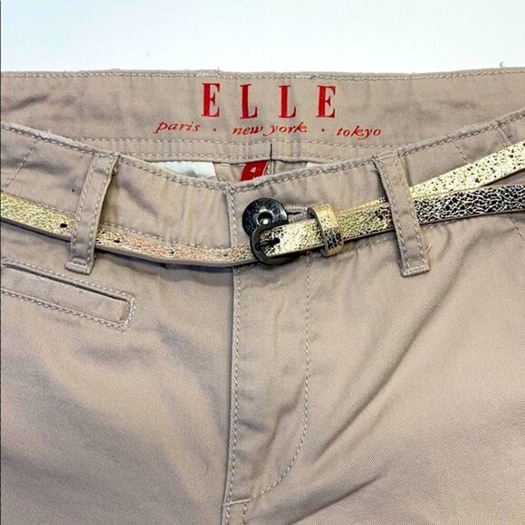 ELLE Womens 4 Dusty Pink Cotton Ankle Pants - Picture 2 of 4